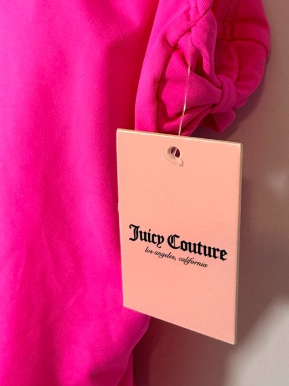 NWT Juicy Couture Y2K One Piece Bathing Suit Cut Out Sides with Bows Pink XL - Picture 6 of 10